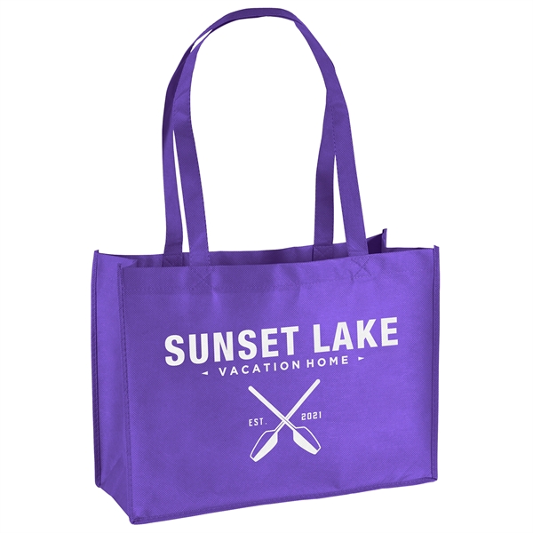 Non-Woven Polypropylene Tote with strong stitched seams and side/bottom gussets.... from ASI 37940 Bag Makers Inc