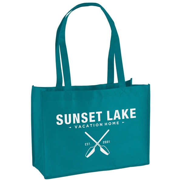 Non-Woven Polypropylene Tote with strong stitched seams and side/bottom gussets.... from ASI 37940 Bag Makers Inc