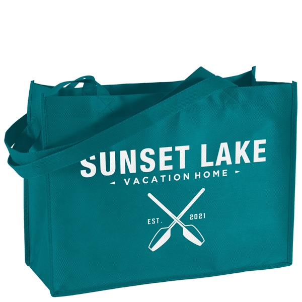 Non-Woven Polypropylene Tote with strong stitched seams and side/bottom gussets.... from ASI 37940 Bag Makers Inc