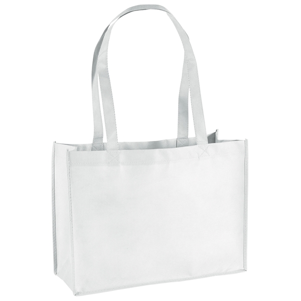 Non-Woven Polypropylene Tote with strong stitched seams and side/bottom gussets.... from ASI 37940 Bag Makers Inc