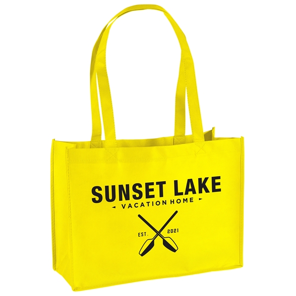 Non-Woven Polypropylene Tote with strong stitched seams and side/bottom gussets.... from ASI 37940 Bag Makers Inc