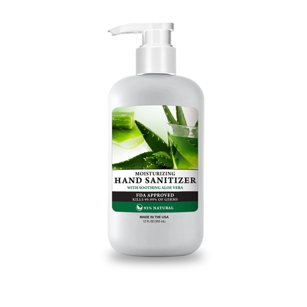 12 oz. bottle of Aloe Vera hand sanitizer.... from ASI 61005 Hirsch Gift Inc / HG
