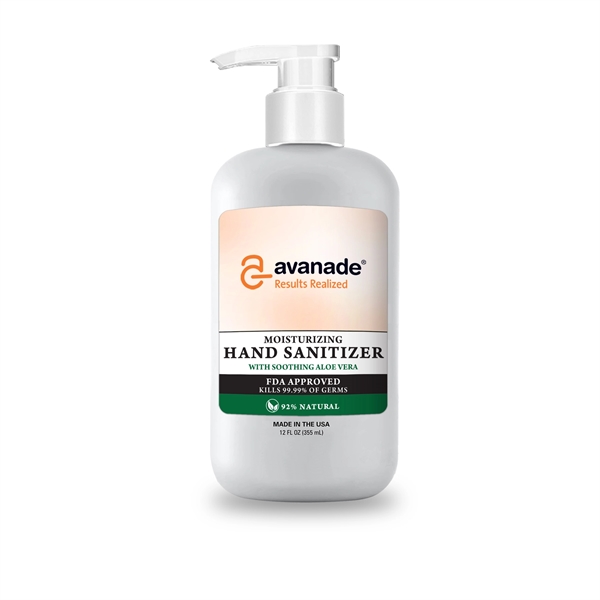 12 oz. bottle of Aloe Vera hand sanitizer.... from ASI 61005 Hirsch Gift Inc / HG