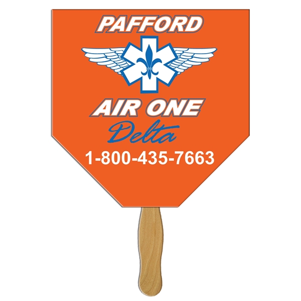 Home Plate Hand Fan Full Color (1 Side)... from ASI 67620 Lion Circle Corp