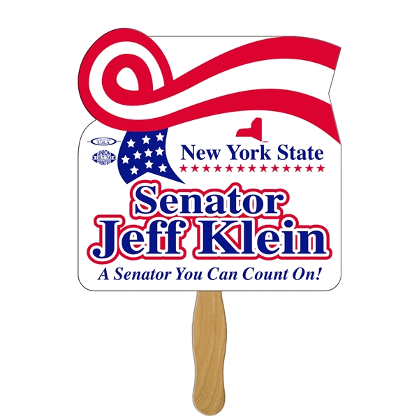 Horizontal Ribbon Hand Fan Full Color (1 Side)... from ASI 67620 Lion Circle Corp