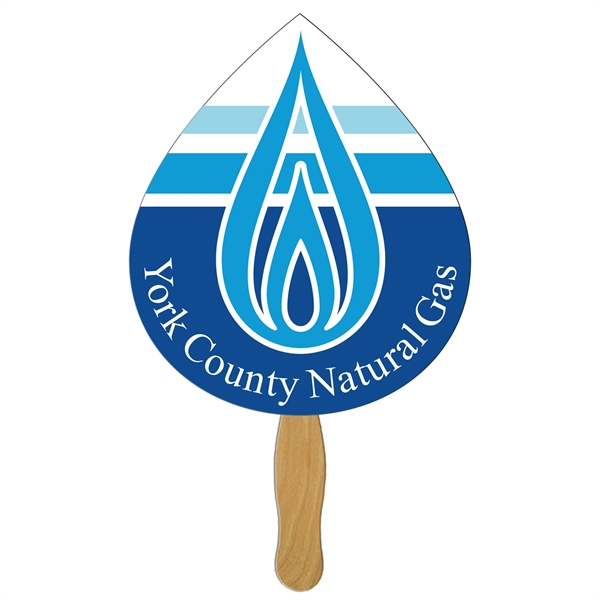 Tear Drop Hand Fan Full Color (1 Side)... from ASI 67620 Lion Circle Corp