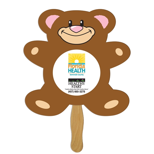 Teddy Bear Hand Fan Full Color (1 Side)... from ASI 67620 Lion Circle Corp