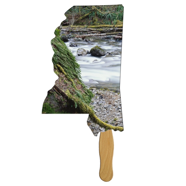 Mississippi State Shape Hand Fan Full Color (1 Side)... from ASI 67620 Lion Circle Corp