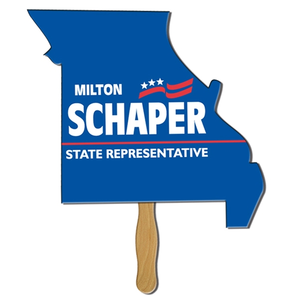Missouri State Shape Hand Fan Full Color (1 Side)... from ASI 67620 Lion Circle Corp