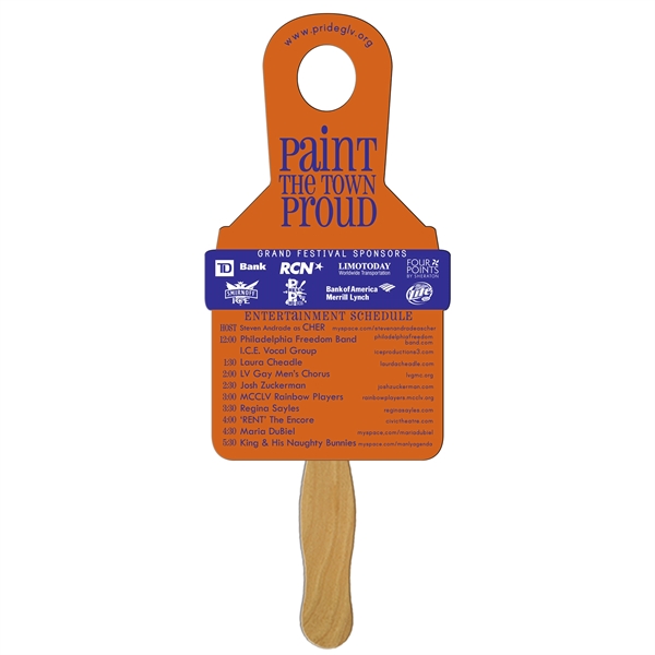 Paint Brush Hand Fan Full Color (1 Side)... from ASI 67620 Lion Circle Corp