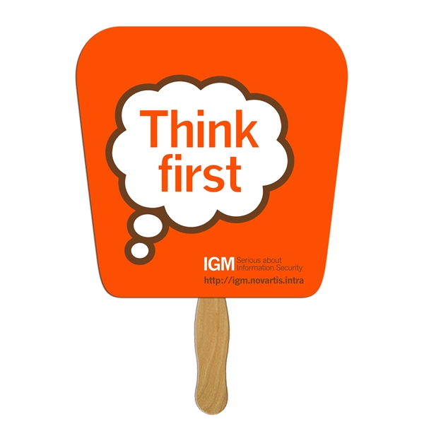 Tapered Square Hand Fan Full Color (1 Side)... from ASI 67620 Lion Circle Corp