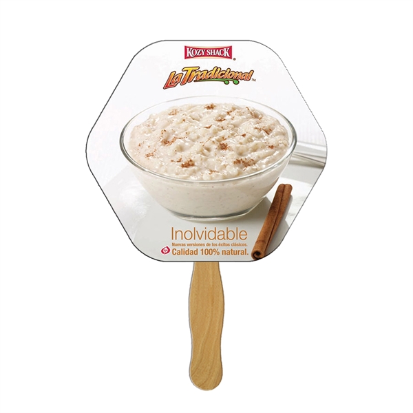 Hexagon Hand Fan Full Color (1 Side)... from ASI 67620 Lion Circle Corp