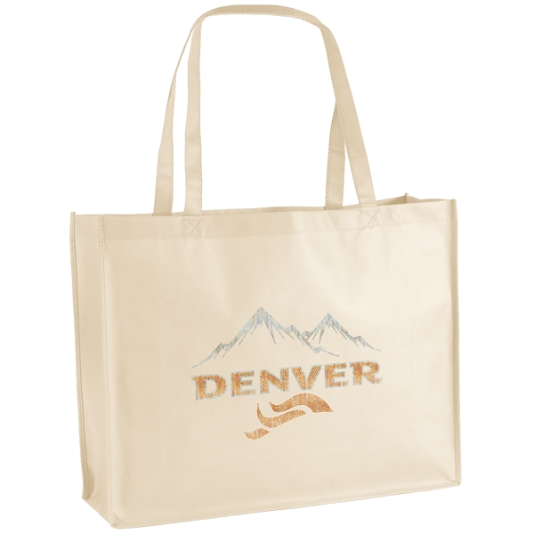 Non-Woven Polypropylene Tote with strong stitched seams and side/bottom gussets.... from ASI 37940 Bag Makers Inc