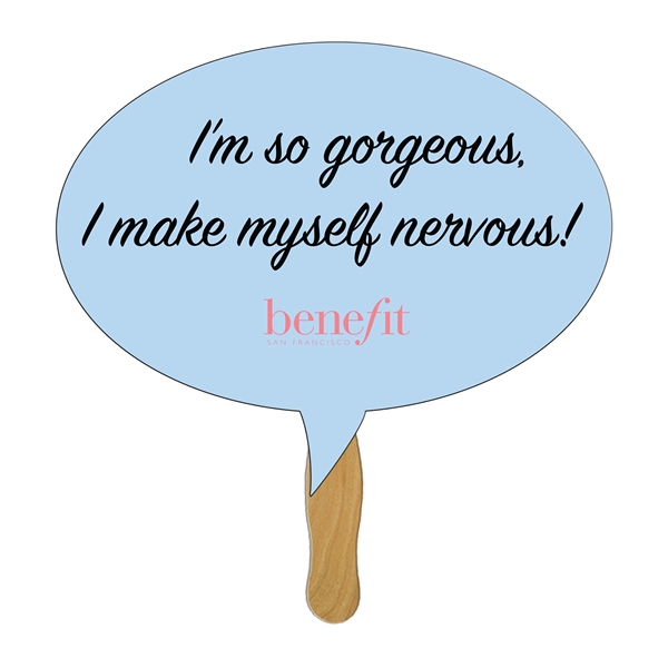 Thought Bubble Hand Fan Full Color (1 Side)... from ASI 67620 Lion Circle Corp