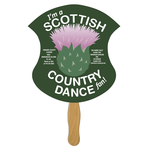 Badge Hand Fan Full Color (1 Side)... from ASI 67620 Lion Circle Corp