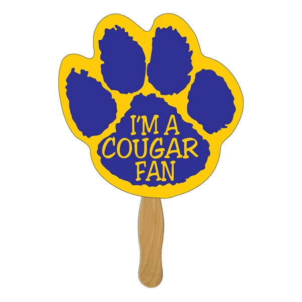 Paw Print Hand Fan Full Color (1 Side)... from ASI 67620 Lion Circle Corp