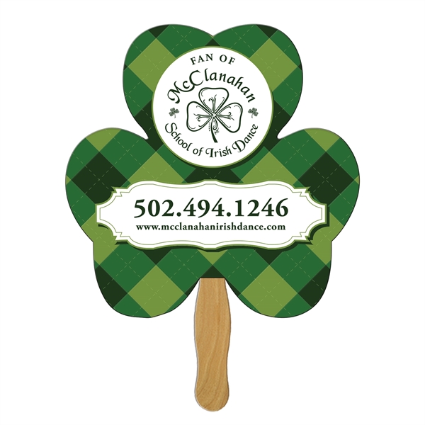 Shamrock Hand Fan Full Color (1 Side)... from ASI 67620 Lion Circle Corp