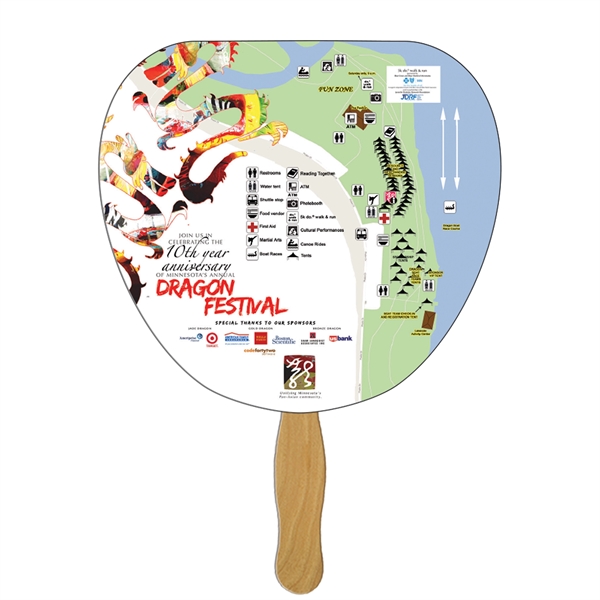Palm Leaf Hand Fan Full Color (1 Side)... from ASI 67620 Lion Circle Corp