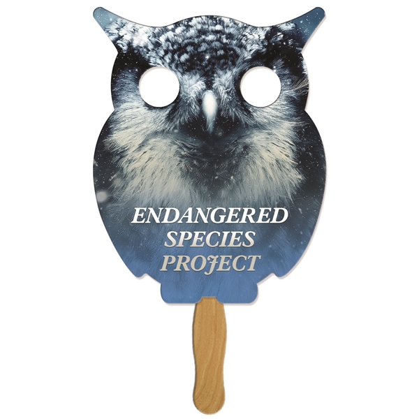 Owl Hand Fan Full Color (1 Side)... from ASI 67620 Lion Circle Corp