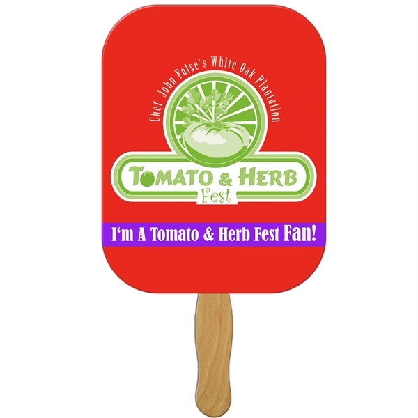 Rectangle Hand Fan Full Color (1 Side) 9 x 7... from ASI 67620 Lion Circle Corp