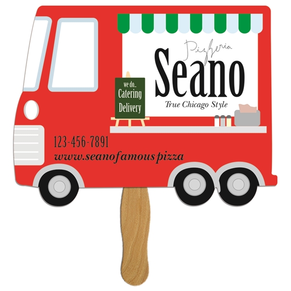 Parcel Truck Hand Fan Full Color (1 Side)... from ASI 67620 Lion Circle Corp