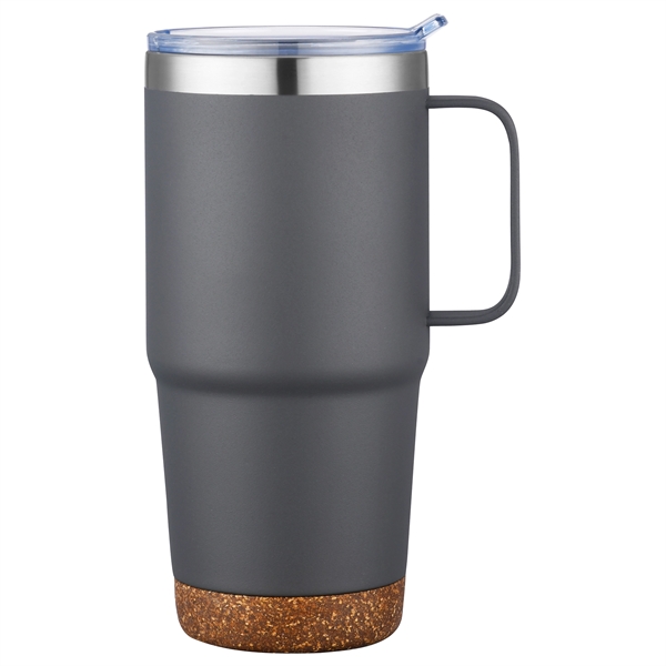 24 Oz. Stainless Steel Vacuum Mug with Powder Coating and Cork... from ASI 99030 Zipline / Zipline®