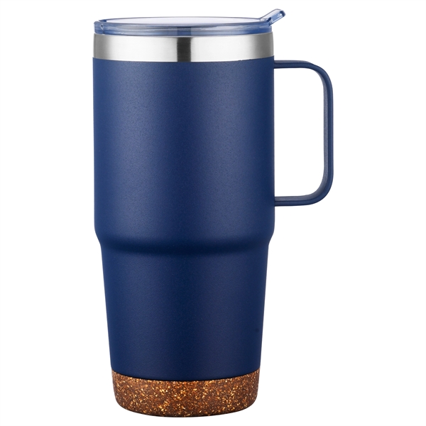 24 Oz. Stainless Steel Vacuum Mug with Powder Coating and Cork... from ASI 99030 Zipline / Zipline®