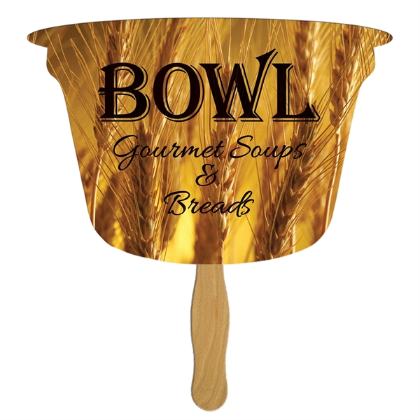 Bowl Hand Fan Full Color (1 Side)... from ASI 67620 Lion Circle Corp
