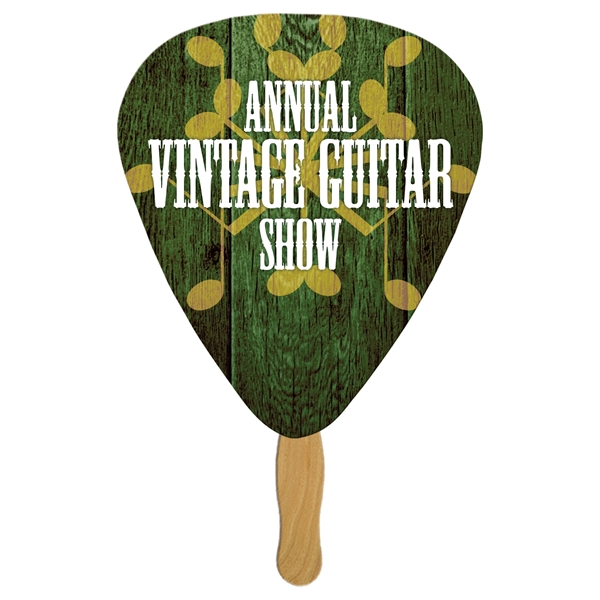 Guitar Pick Hand Fan Full Color (1 Side)... from ASI 67620 Lion Circle Corp