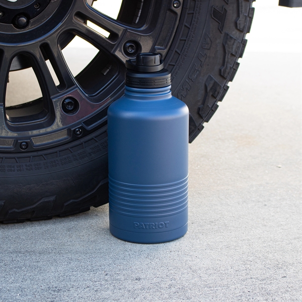 64oz Insulated Stainless Steel Half Gallon Bottle with screw-on lid and... from ASI 61005 Hirsch Gift Inc