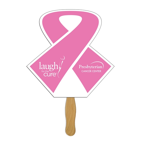 Open Ribbon Hand Fan Full Color (1 Side)... from ASI 67620 Lion Circle Corp