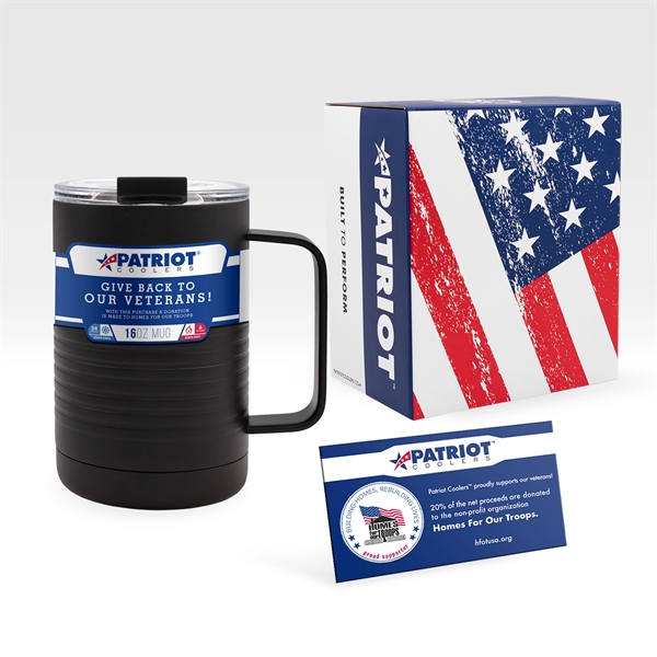 16 oz. insulated stainless steel mug with handle.... from ASI 61005 Hirsch Gift Inc / Patriot
