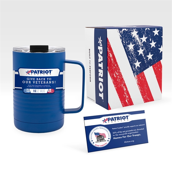 16 oz. insulated stainless steel mug with handle.... from ASI 61005 Hirsch Gift Inc / Patriot