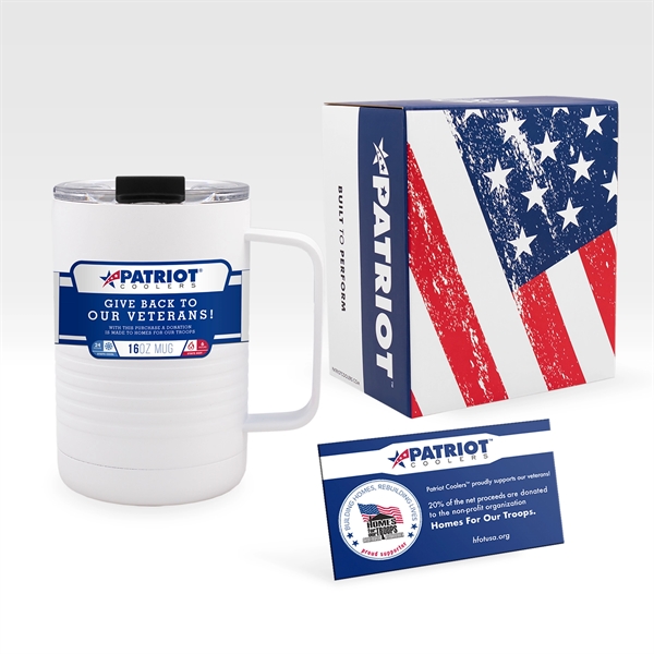16 oz. insulated stainless steel mug with handle.... from ASI 61005 Hirsch Gift Inc / Patriot