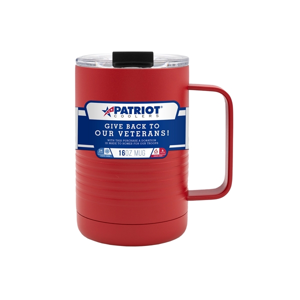 16 oz. insulated stainless steel mug with handle.... from ASI 61005 Hirsch Gift Inc / Patriot