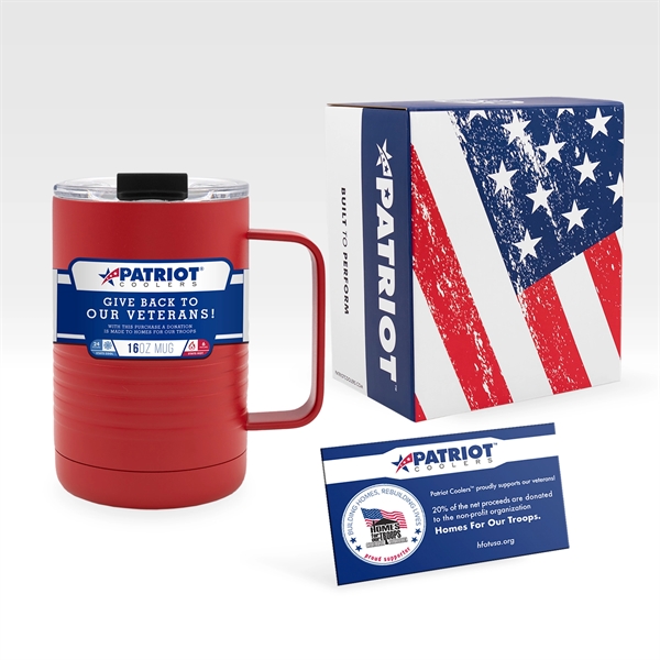 16 oz. insulated stainless steel mug with handle.... from ASI 61005 Hirsch Gift Inc / Patriot