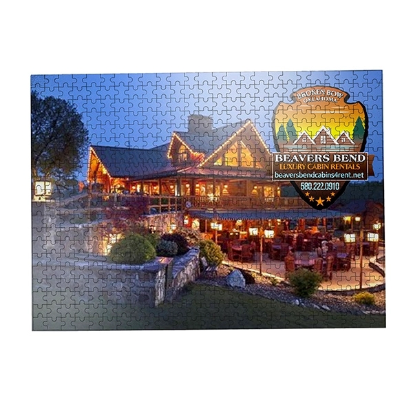 20 1/2" x 15" 350 gram chipboard 500 piece custom jigsaw... from ASI 62660 Innovation Line