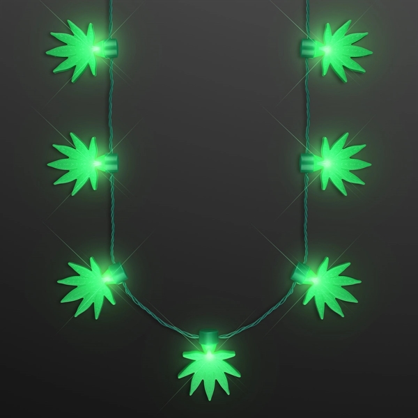 Light Up Cannabis Party Necklace; Blank Pricing... from ASI 34194 ALightPromos