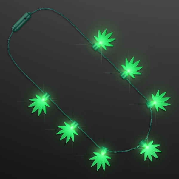 Light Up Cannabis Party Necklace; Blank Pricing... from ASI 34194 ALightPromos