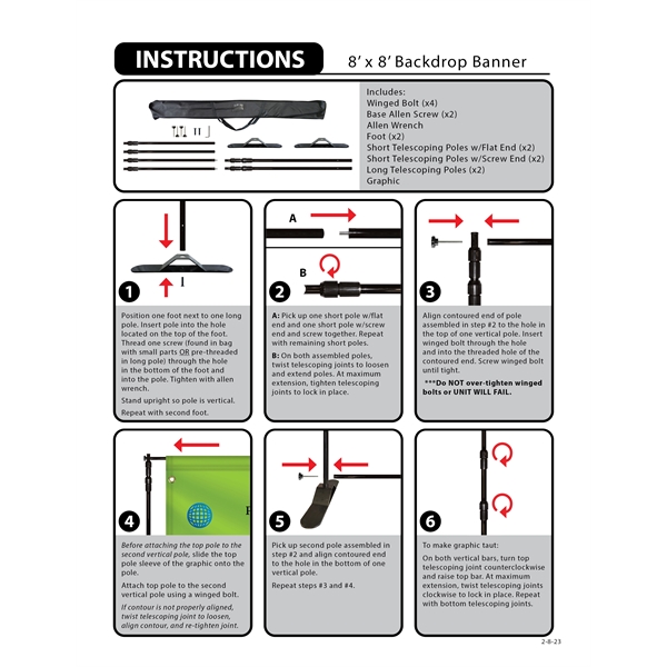8' x 8' Backdrop Banner Kit... from ASI 80228 Quinn