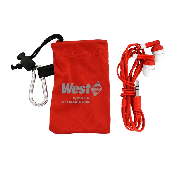 Microfiber Colorful Ear Bud Pouch... from ASI 30208 A P Specialties / AP Specialties