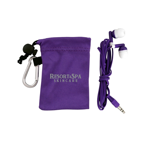 Microfiber Colorful Ear Bud Pouch... from ASI 30208 A P Specialties / AP Specialties