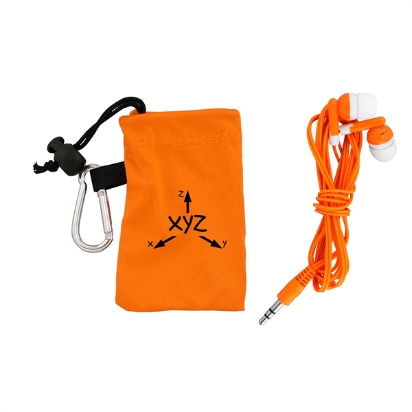 Microfiber Colorful Ear Bud Pouch... from ASI 30208 A P Specialties / AP Specialties