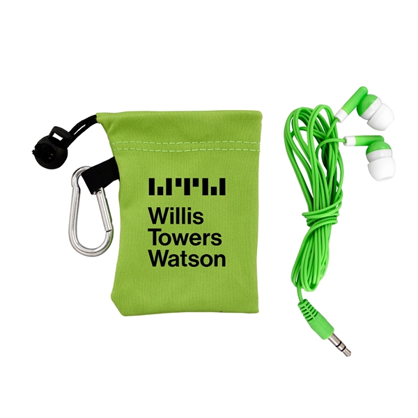 Microfiber Colorful Ear Bud Pouch... from ASI 30208 A P Specialties / AP Specialties