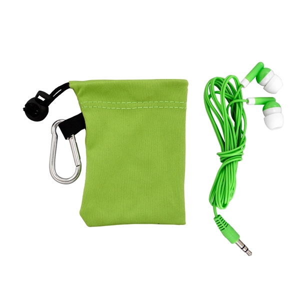 Microfiber Colorful Ear Bud Pouch... from ASI 30208 A P Specialties / AP Specialties
