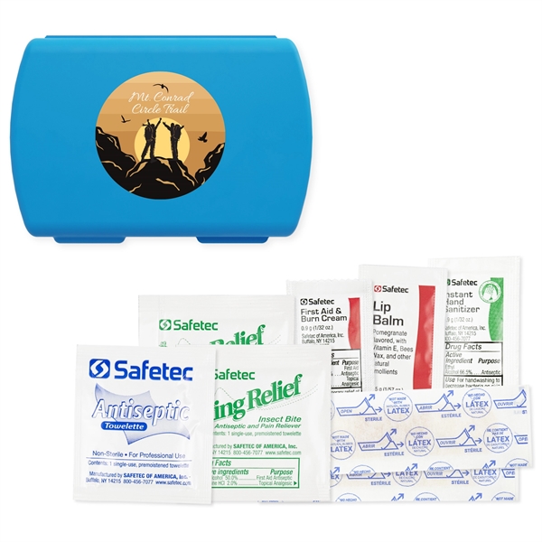 Full color imprinted USA made Outdoor Aid Kit with Hand Sanitizers,... from ASI 54040 Fey Promo
