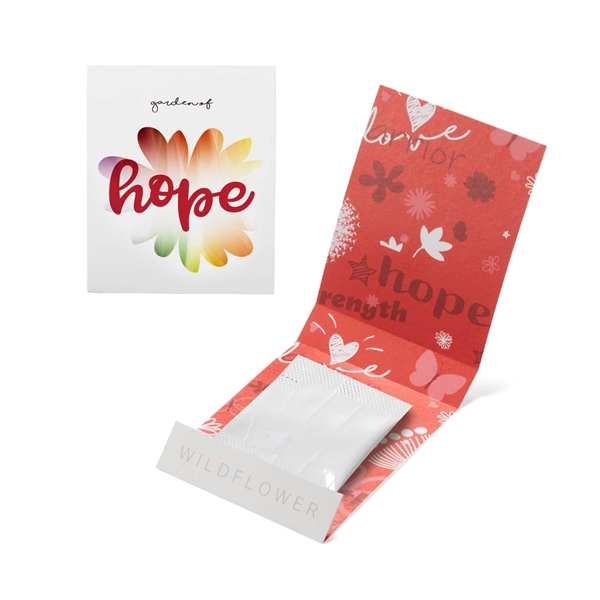 2.8" x 3.25" Red Garden of Hope matchbook shaped holder with... from ASI 63549 Jornik Manufacturing Corp