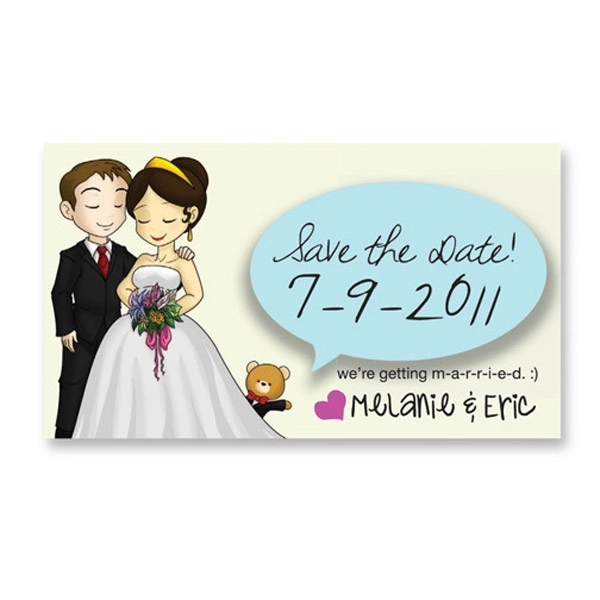 Magnet - 2 x 3.5" Save the Date Rectangle - Full... from ASI 80210 Quikey Mfg Co Inc / Quikey Line