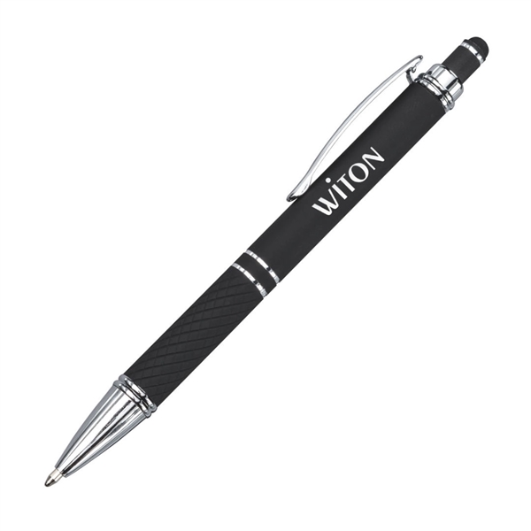 The Lewis Metal Pen features matte-finished rubber coating that combines with... from ASI 84592 St Regis Group