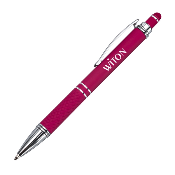 The Lewis Metal Pen features matte-finished rubber coating that combines with... from ASI 84592 St Regis Group